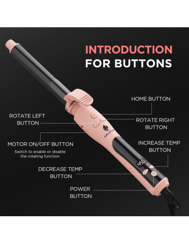 Plancha de Rizar Automática MiroPure 1 Pulgada 15 cm Iones