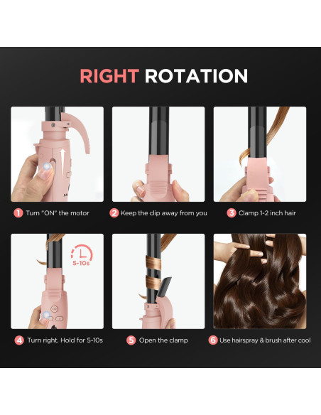 Plancha de Rizar Automática MiroPure 1 Pulgada 15 cm Iones