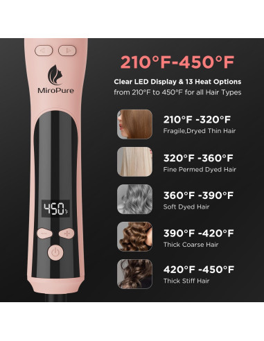 Plancha de Rizar Automática MiroPure 1 Pulgada 15 cm Iones