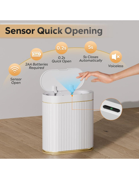 Cubo de Basura Automático WLIVE 9L con Sensor de Movimiento