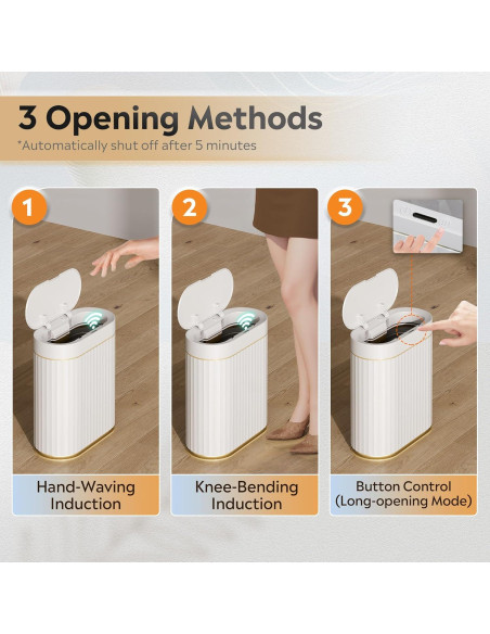 Cubo de Basura Automático WLIVE 9L con Sensor de Movimiento