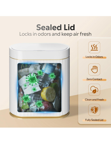 Cubo de Basura Automático WLIVE 9L con Sensor de Movimiento