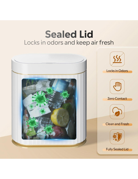 Cubo de Basura Automático WLIVE 9L con Sensor de Movimiento