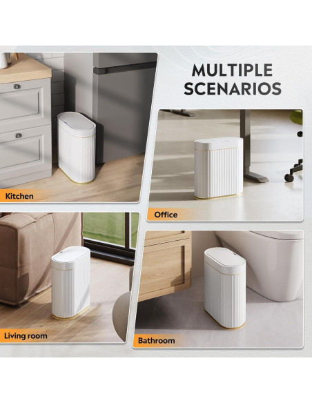 Cubo de Basura Automático WLIVE 9L con Sensor de Movimiento