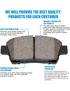 Pastillas de freno delantera cerámica SUPLABEL HZ822 para SUV 2