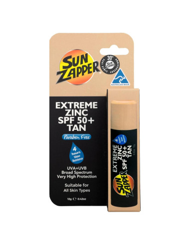 Barra de Bloqueador Solar Mineral Sun Zapper SPF 50+ Tono Medio