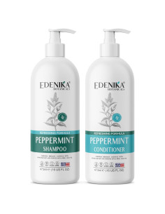 Champú y Acondicionador de Menta Edenika 473 ml - Fortalece y Alivia