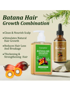 Paquete Crecimiento Capilar Gypsophila - Aceite Batana 29.57 ml y Champú 300 ml 2