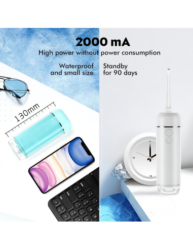 Irrigador Oral Inalámbrico CareMax Mini 2000 mAh 5 Modos IPX7
