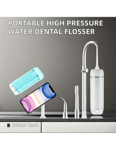 Irrigador Oral Inalámbrico CareMax Mini 2000 mAh 5 Modos IPX7