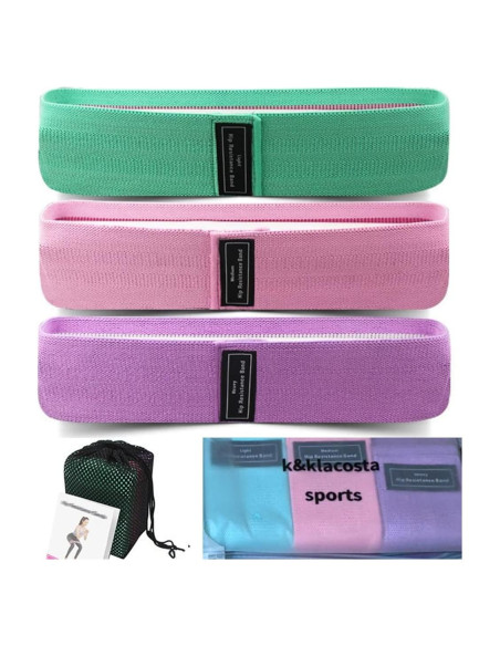 Bandas de Resistencia K&KLACOSTA Set de 3 Niveles Antideslizantes