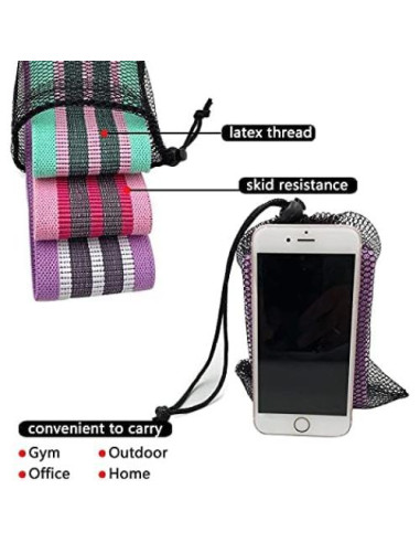 Bandas de Resistencia K&KLACOSTA Set de 3 Niveles Antideslizantes