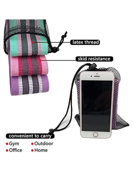 Bandas de Resistencia K&KLACOSTA Set de 3 Niveles Antideslizantes