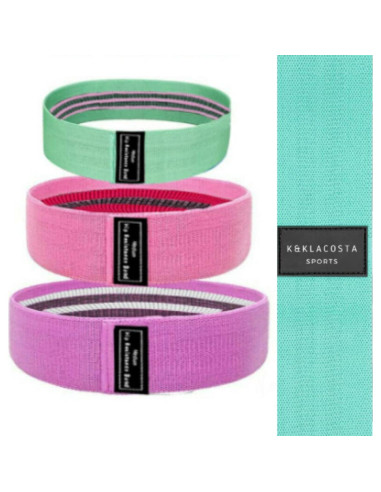 Bandas de Resistencia K&KLACOSTA Set de 3 Niveles Antideslizantes