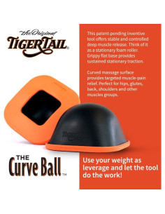 Pelota Curva Tiger Tail - Liberación Muscular Estacionaria 14 cm 2
