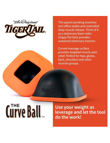 Pelota Curva Tiger Tail - Liberación Muscular Estacionaria 14 cm