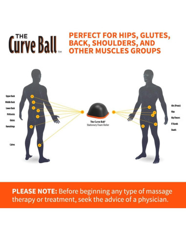 Pelota Curva Tiger Tail - Liberación Muscular Estacionaria 14 cm