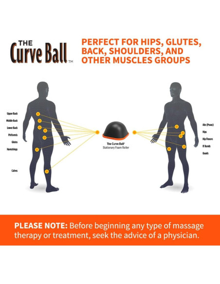 Pelota Curva Tiger Tail - Liberación Muscular Estacionaria 14 cm