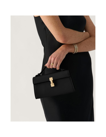 Bolso de Mano para Mujeres - Cuero PU Negro - 3 en 1