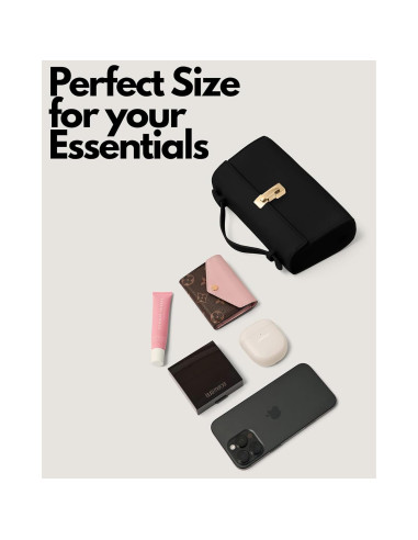 Bolso de Mano para Mujeres - Cuero PU Negro - 3 en 1