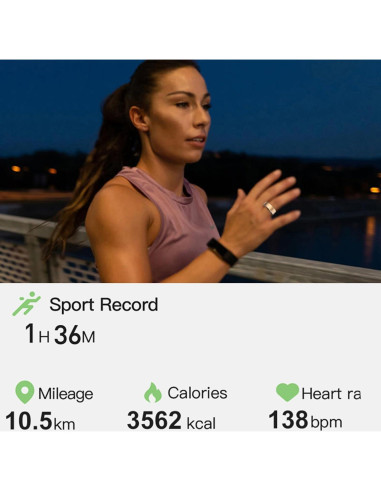 Anillo Inteligente ASHATA Fitness Monitoreo Sueño y Temperatura