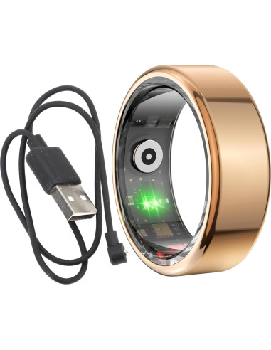 Anillo Inteligente ASHATA Fitness Monitoreo Sueño y Temperatura