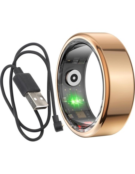 Anillo Inteligente ASHATA Fitness Monitoreo Sueño y Temperatura