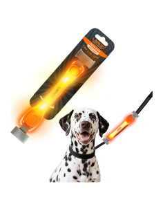 Collar LED para Perro LaRoo Naranja Impermeable 18cm