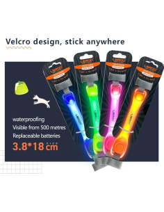 Collar LED para Perro LaRoo Naranja Impermeable 18cm 2