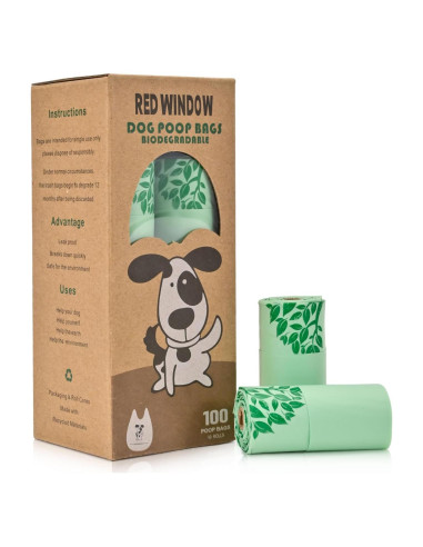 Bolsas Ecológicas para Excremento de Perro Red Window 100 Unidades