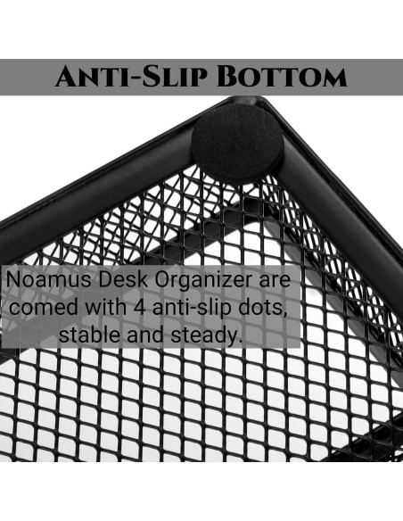 Organizadores de Cajón de Escritorio Noamus - 2 Piezas, Malla Metálica