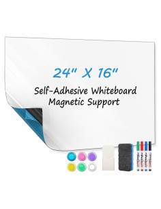 Pizarra Blanca Magnética Autoadhesiva MaxGear 60x40cm