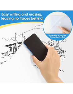 Pizarra Blanca Magnética Autoadhesiva MaxGear 60x40cm 2