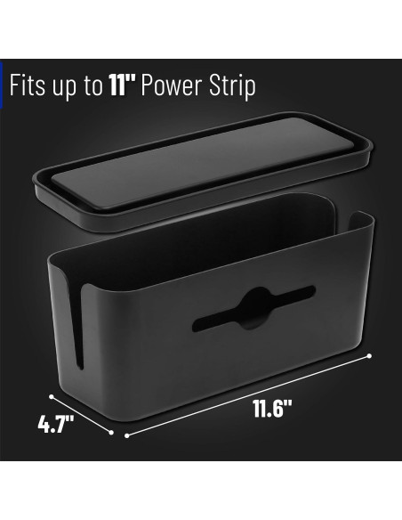Caja Organizadora de Cables Bates, Mediana, 27.94 cm, Incluye Clips y Bridas Caja Organizadora de Cables Bates, Mediana, 27.94 cm, Incluye Clips y Bridas