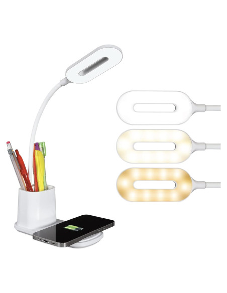 Lámpara de Escritorio LED OttLite con Carga Inalámbrica 3 Modos