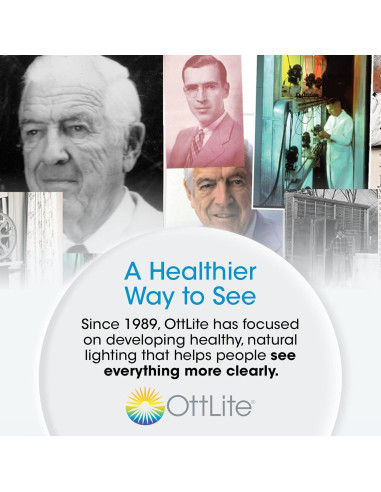 Lámpara de Escritorio LED OttLite con Carga Inalámbrica 3 Modos