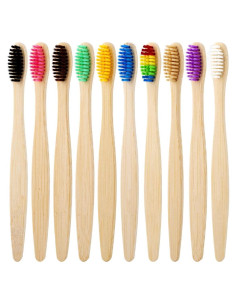 Cepillo de Dientes de Bambú ANXUN 10 Piezas Ecológico