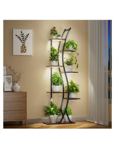 Soporte de Plantas Interior con Luces de Crecimiento 157 cm