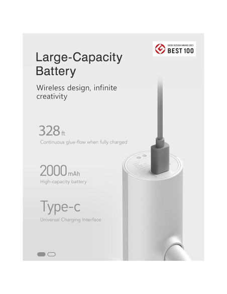 Pistola de Pegamento Caliente Inalámbrica HOTO Mini 30s