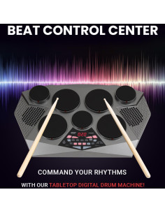 Batería Electrónica Pyle PTED06 7 Pads Portátil USB 2