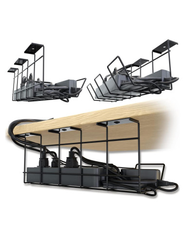 Bandeja organizadora de cables Scandinavian Hub 30cm - Negro