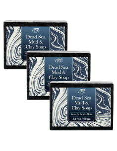 Jabón Facial Vivo Per Lei - Sal del Mar Muerto y Carbón - 270g