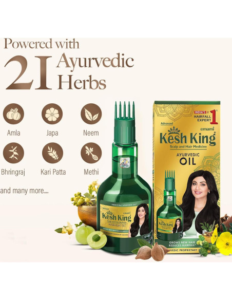 Aceite Capilar Ayurvédico Kesh King 300ml - Crecimiento y Fortalecimiento
