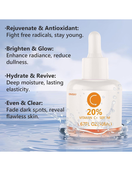 Suero Facial Vitamina C 20% Dmsky con Ácido Hialurónico 181g Suero Facial Vitamina C 20% Dmsky con Ácido Hialurónico 181g