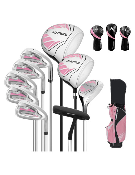 Juego de Golf Completo XDriveMax 10 Piezas Rosa