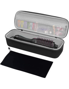 Organizador de Joyería de Viaje MOSISO con Funda EVA Negra y Rosa 2