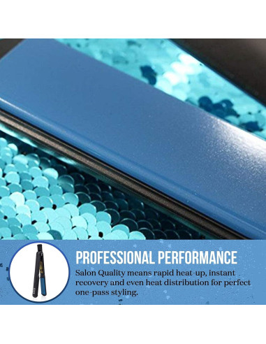 Plancha de Cerámica HAI C-001C Azul Clásico 2 en 1 con 5 Temperaturas