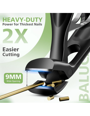 Cortauñas BALUCA Pro Angulado para Uñas Gruesas - Mango Largo