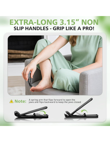 Cortauñas BALUCA Pro Angulado para Uñas Gruesas - Mango Largo