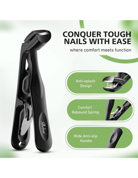 Cortauñas BALUCA Pro Angulado para Uñas Gruesas - Mango Largo